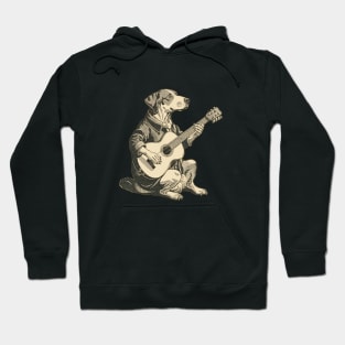 labrador retriever playing guitar Hoodie